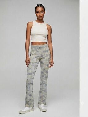 Zara Ribbed Tie-Dye Flare Pants